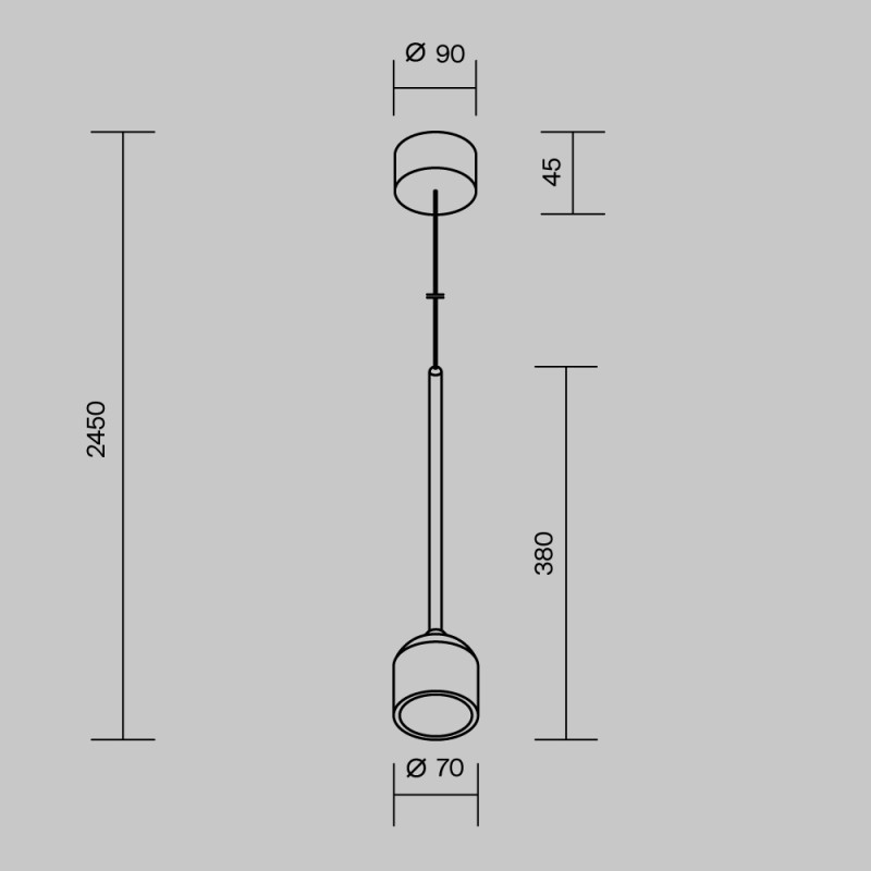 Подвесной уличный светильник Maytoni O491PL-L8B3K