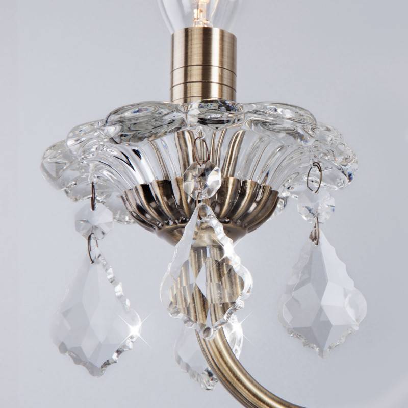 Бра Eurosvet 3281/2 античная бронза/прозрачный хрусталь Strotsk