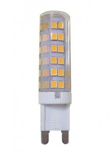 Лампа светодиодная SMD ECOLA Premium G9, 7W, 220V, Цилиндр, прозрачная пластиковая, 2800K