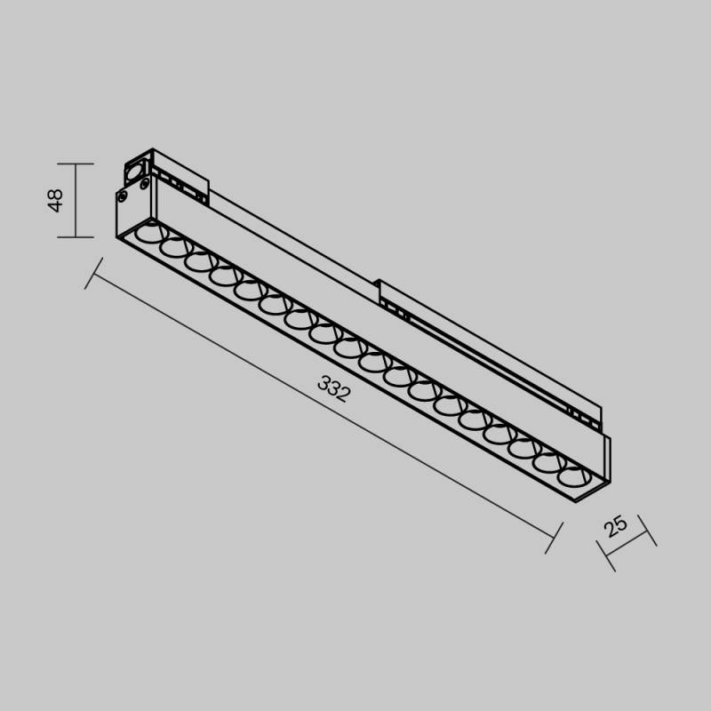Светильник на шине Maytoni O-TR02-2-S-18WB3K
