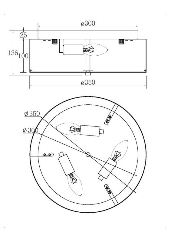 Накладная люстра Maytoni MOD096CL-03CH