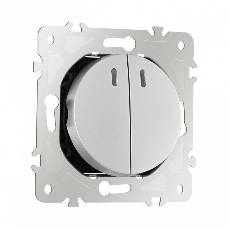 Выключатель Arte Milano 202.33-2.silver