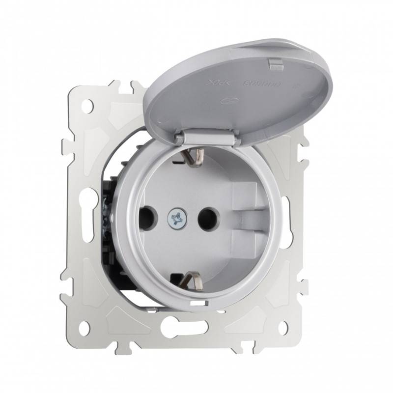 Розетка Arte Milano 202.41-1.silver