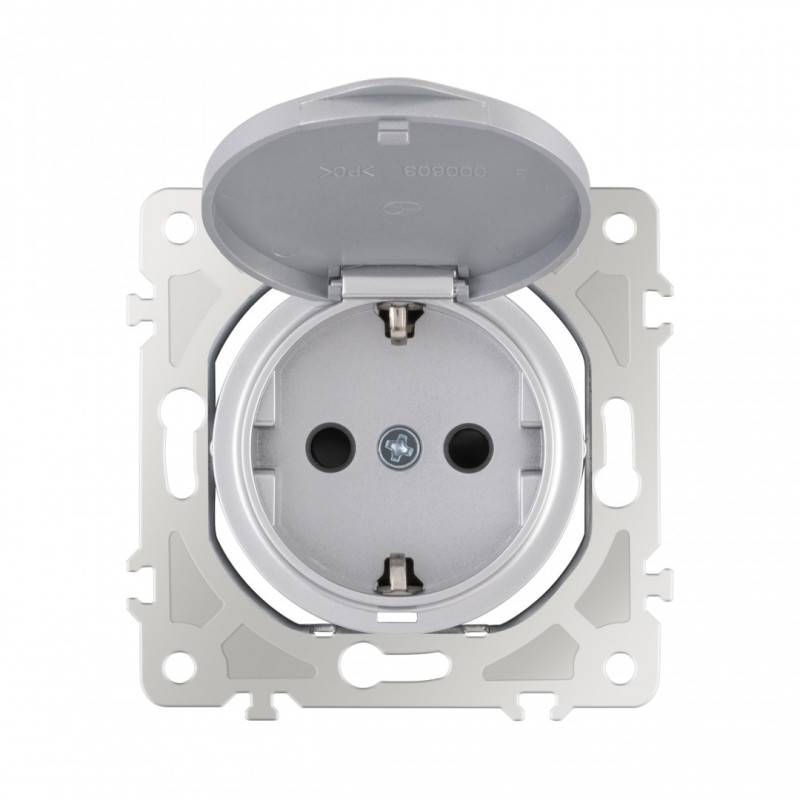 Розетка Arte Milano 202.41-1.silver