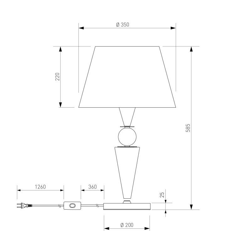 Настольная лампа Eurosvet 108014 латунь