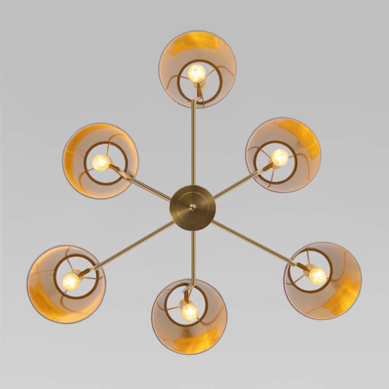 Люстра на штанге Eurosvet 60173/6 латунь