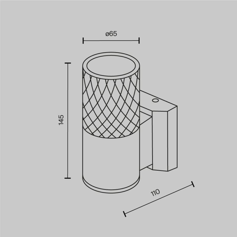 Светильник настенный Maytoni O583WL-01B