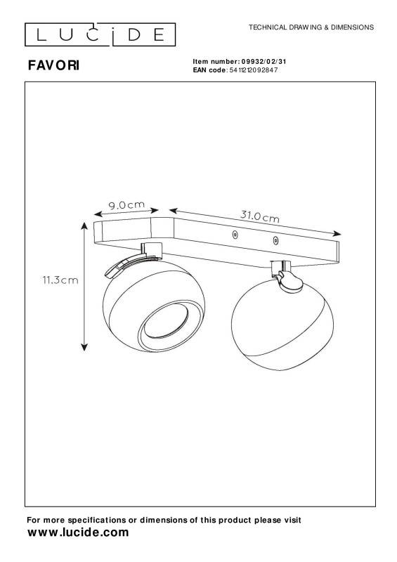 Спот LUCIDE 09932/02/31