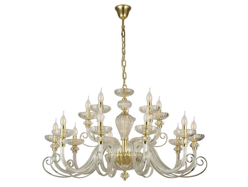 Подвесная люстра Newport 8620+5/C mat.soft gold clear