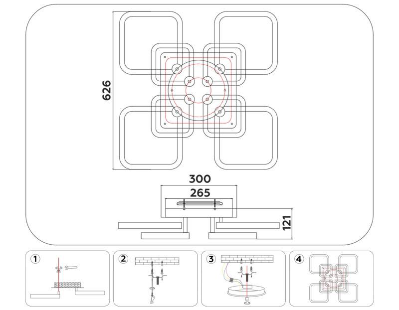 Накладной светильник Ambrella Light FA3866