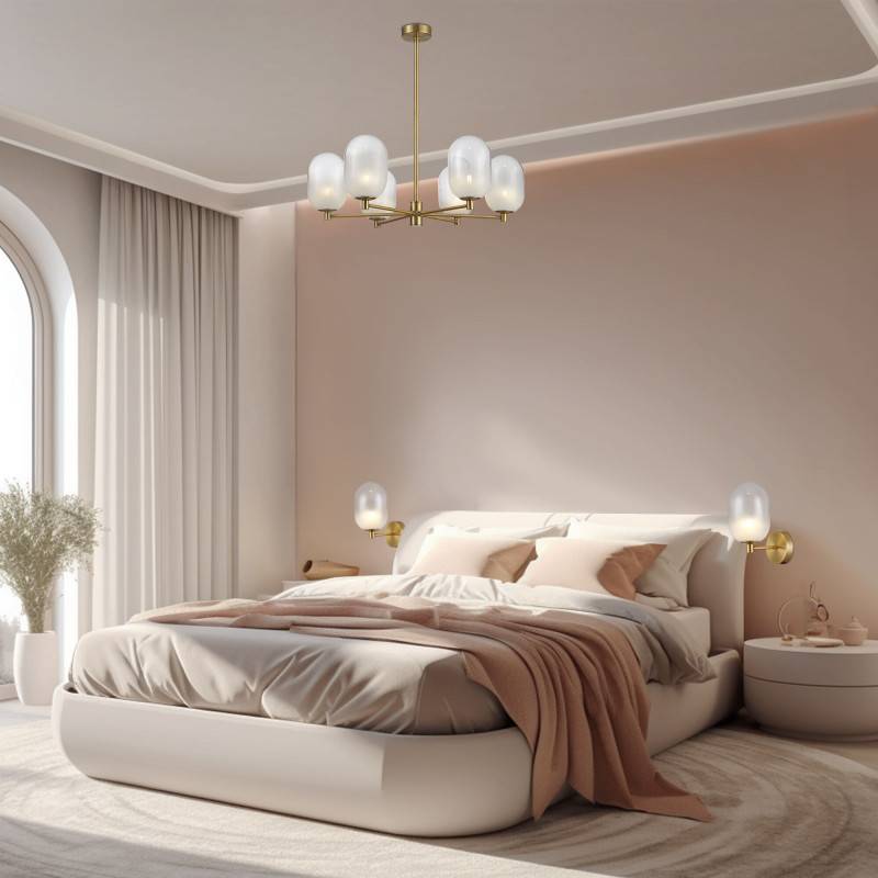 Люстра на штанге Eurosvet 60161/6 латунь