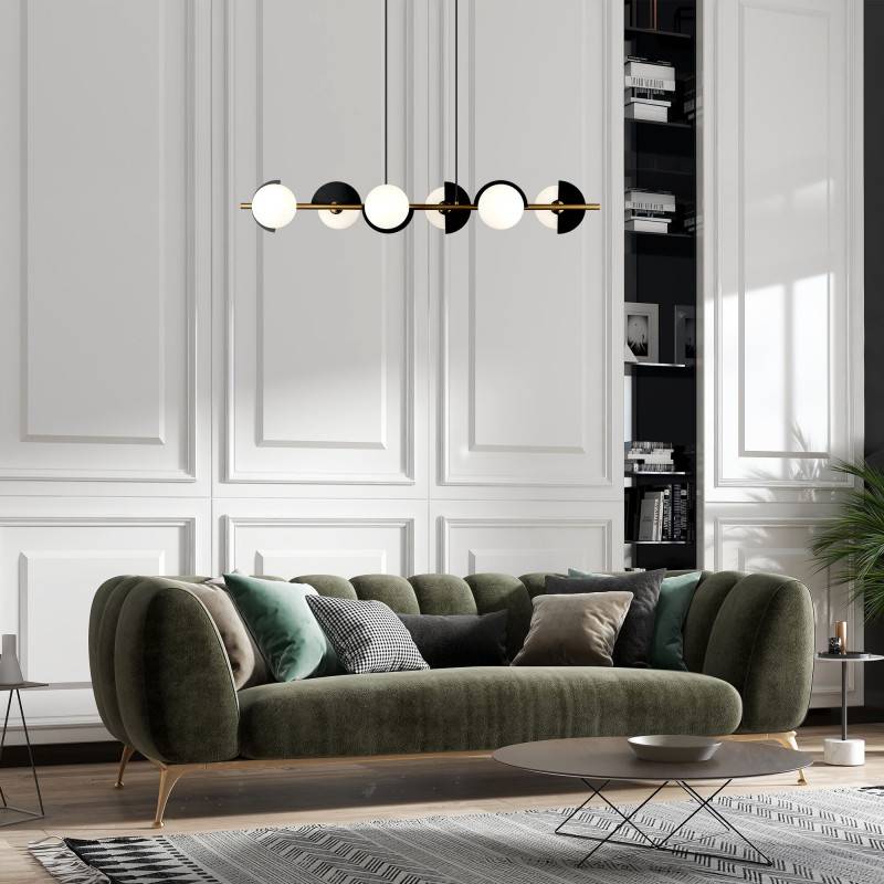 Подвесная люстра Eurosvet 70149/6 черный/латунь