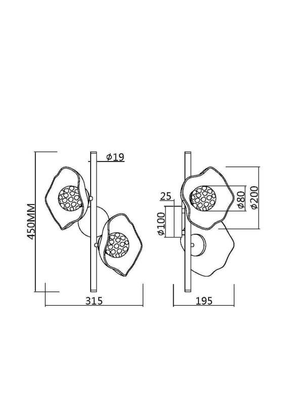 Бра Maytoni MOD207WL-02BS