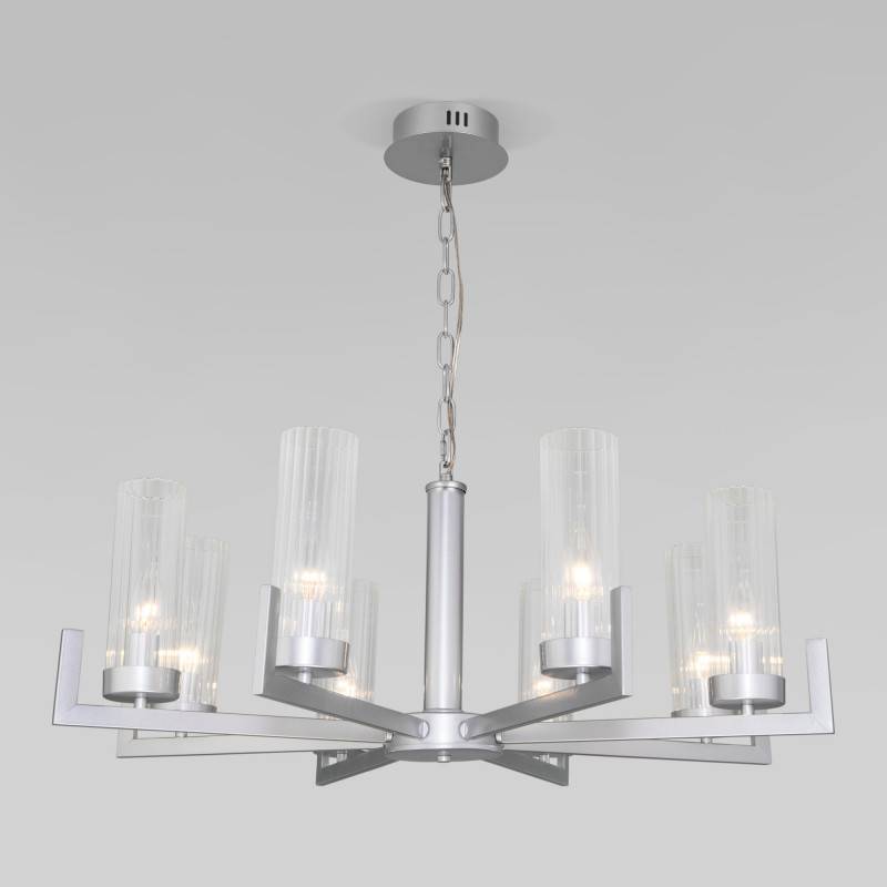 Подвесная люстра Eurosvet 60133/8 серебро