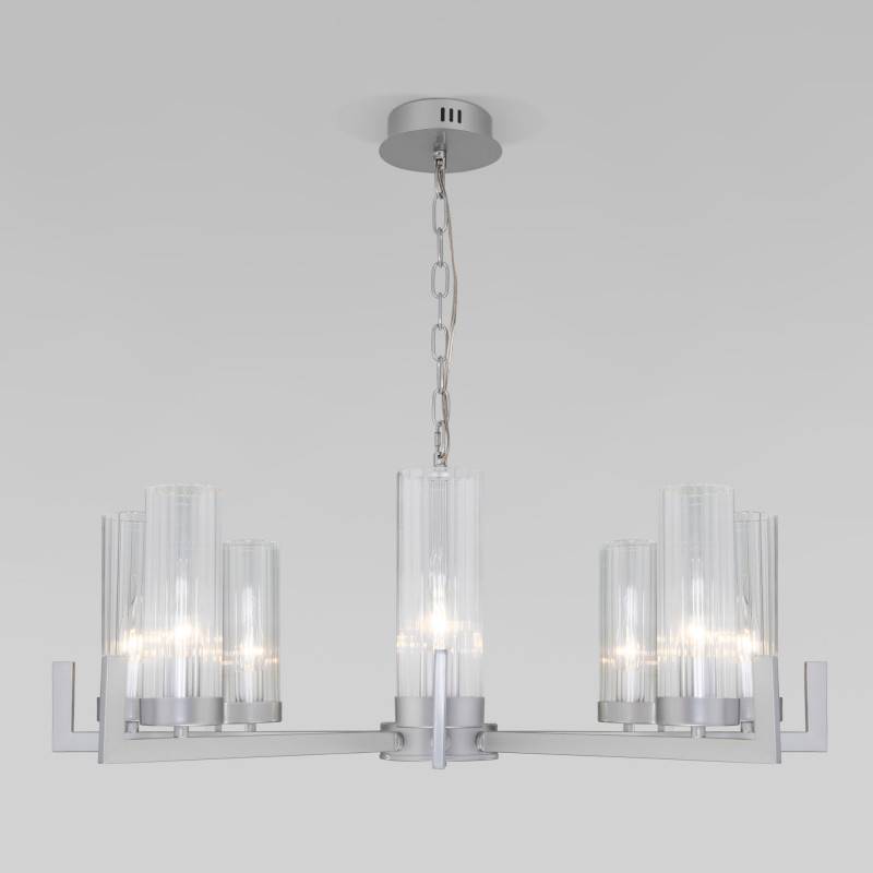 Подвесная люстра Eurosvet 60133/8 серебро