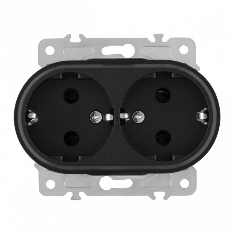 Розетка Arte Milano 202.40-2.black