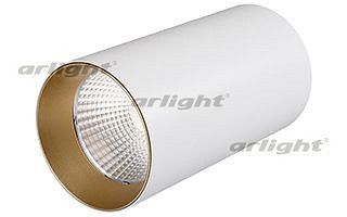 Накладной светильник Arlight SP-POLO-R85-1-15W Warm White 40deg (White, Gold Ring)