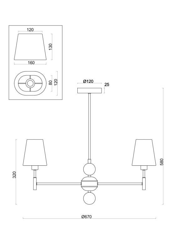 Люстра на штанге Freya FR2028PL-03N