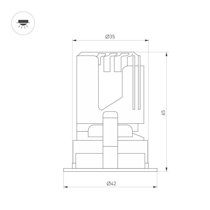 Встраиваемый светильник Arlight 059101