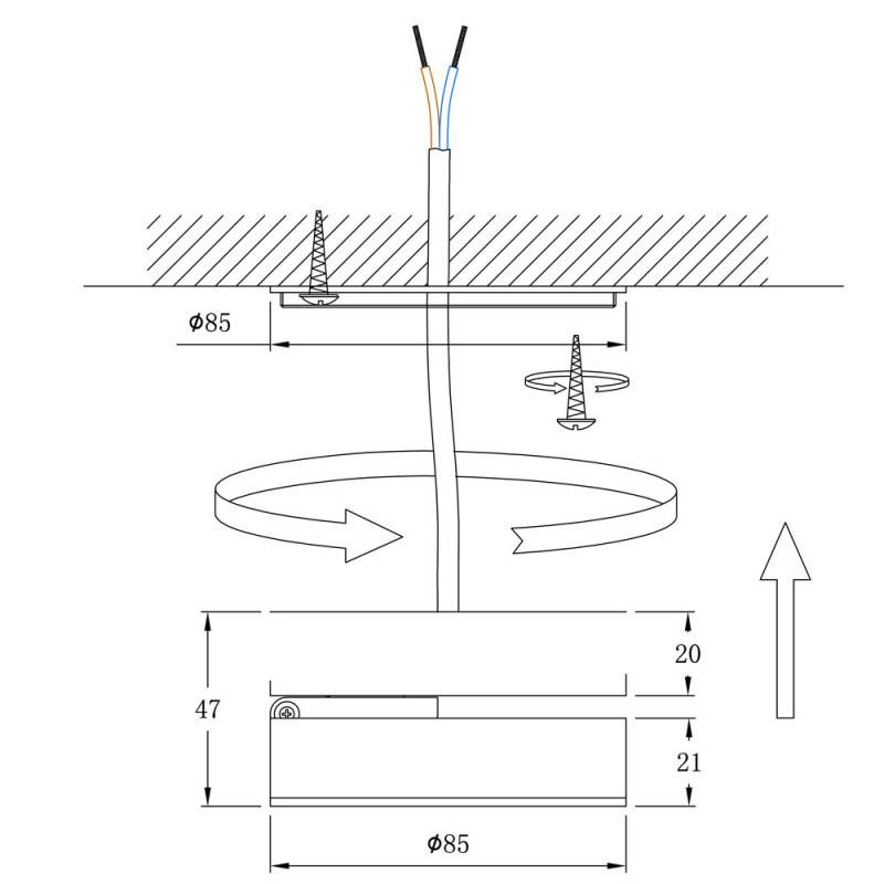Накладной светильник ARTE Lamp A2511PL-1BK