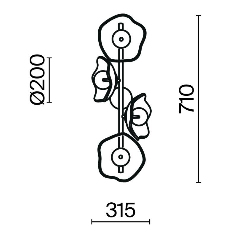 Бра Maytoni MOD207WL-04BS