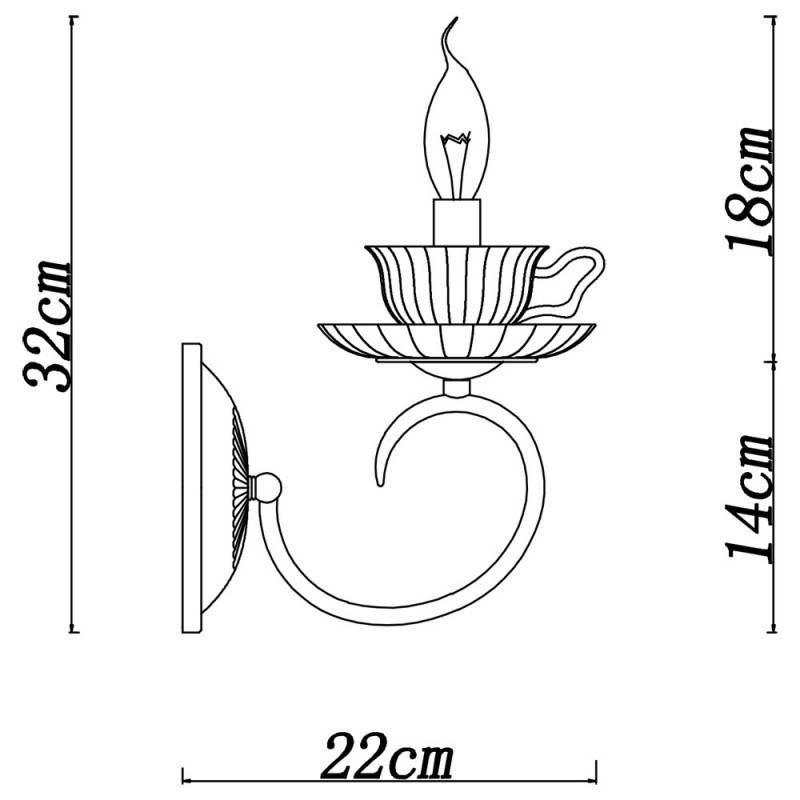 Бра ARTE Lamp A1750AP-1AB