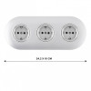 Розетка Arte Milano SET08-3-40-1x3 silver