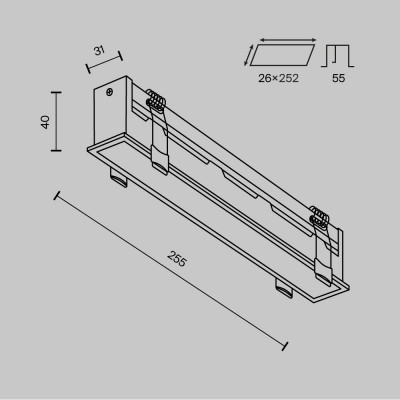 Встраиваемый светильник Maytoni Technical DL066-20W3-6K-B