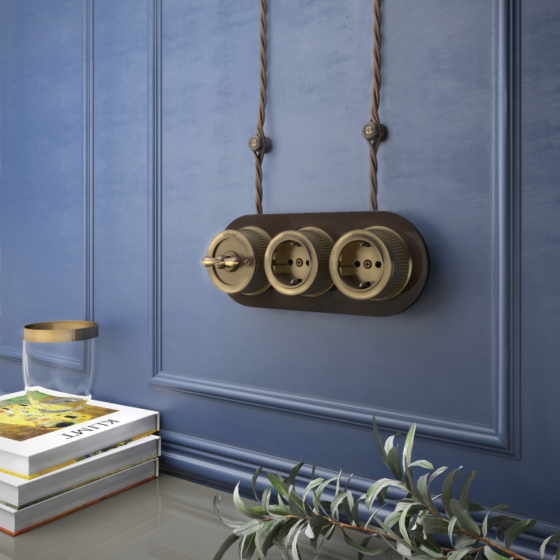 Выключатель Werkel WL19-01-03 (Бронзовый)