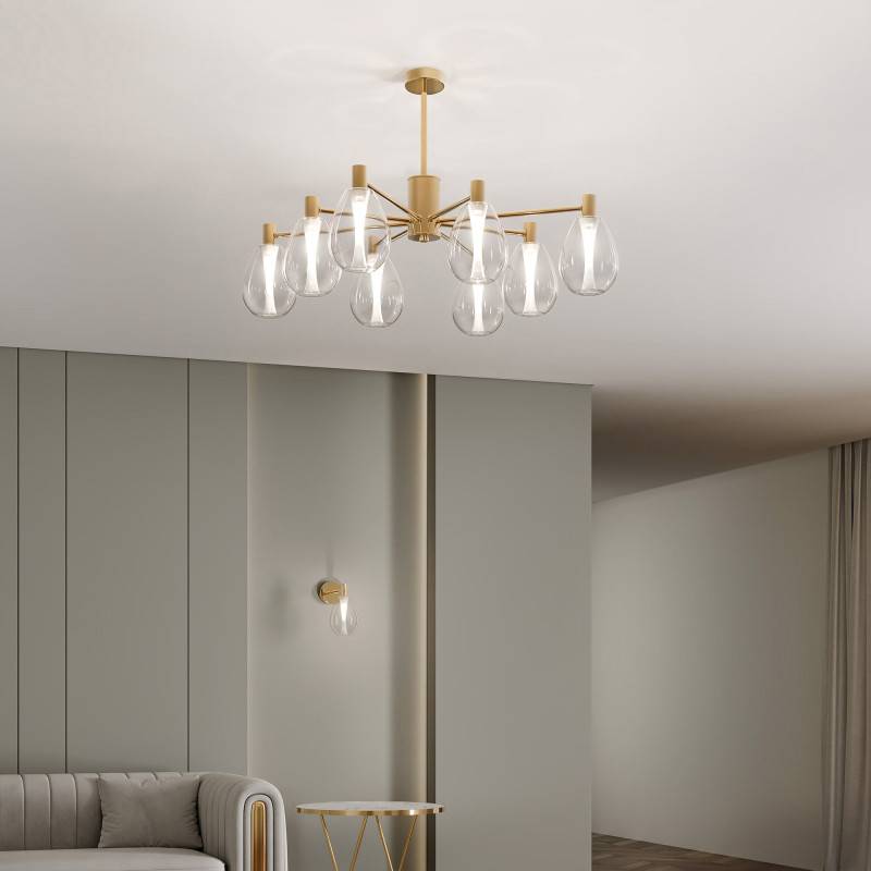 Люстра на штанге Eurosvet 60175/8 латунь