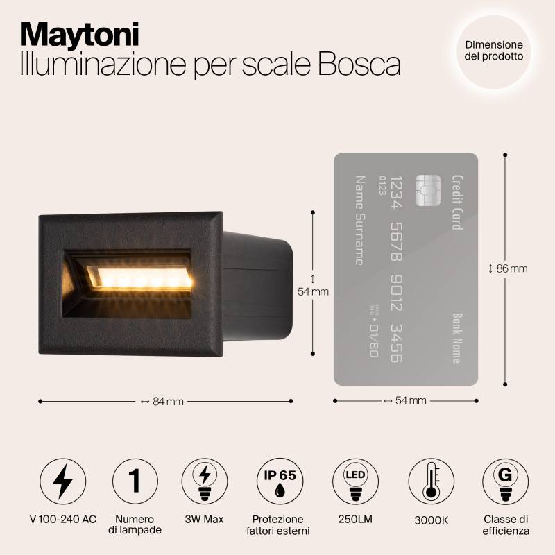 Светильник для ступеней Maytoni O045SL-L3B3K