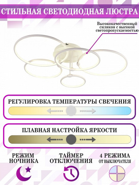Потолочная люстра Natali Kovaltseva High-Tech Led Lamps HIGH-TECH LED LAMPS 82036