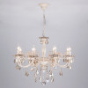 Подвесная люстра Eurosvet 3281/8 белый с золотом/тонированный хрусталь Strot
