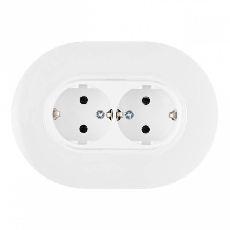 Розетка Arte Milano SET08-double-40-2 white