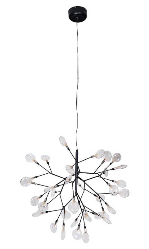 Подвесная люстра Crystal Lux EVITA SP36 BLACK/TRANSPARENT