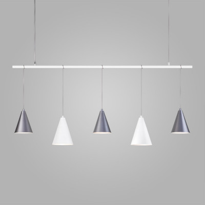 Подвесная люстра Eurosvet 50088/5 белый/серебро