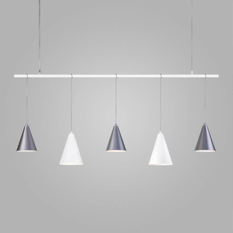 Подвесная люстра Eurosvet 50088/5 белый/серебро