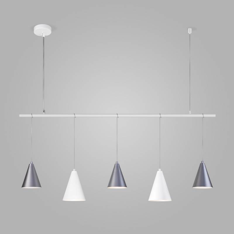 Подвесная люстра Eurosvet 50088/5 белый/серебро