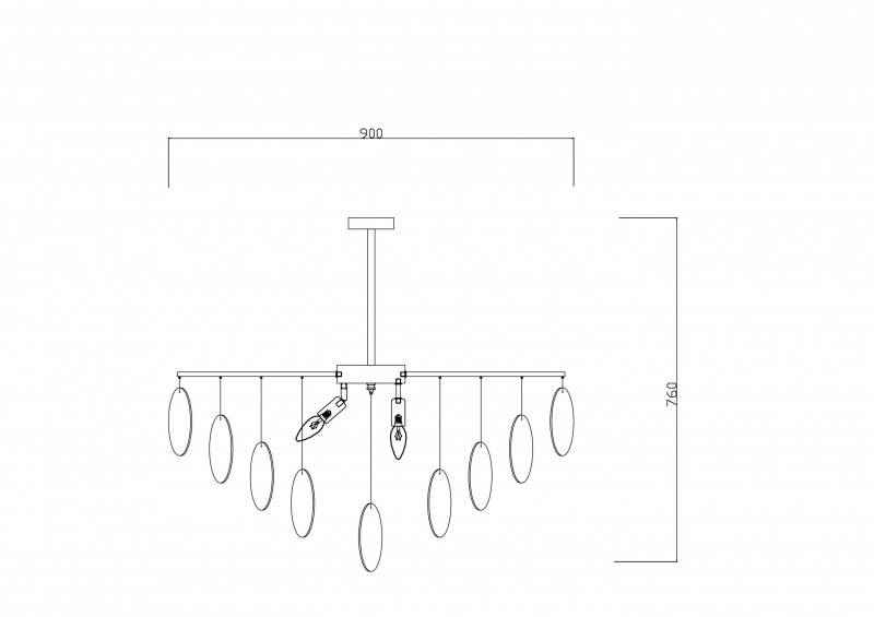 Люстра на штанге Freya FR5104PL-08BS2