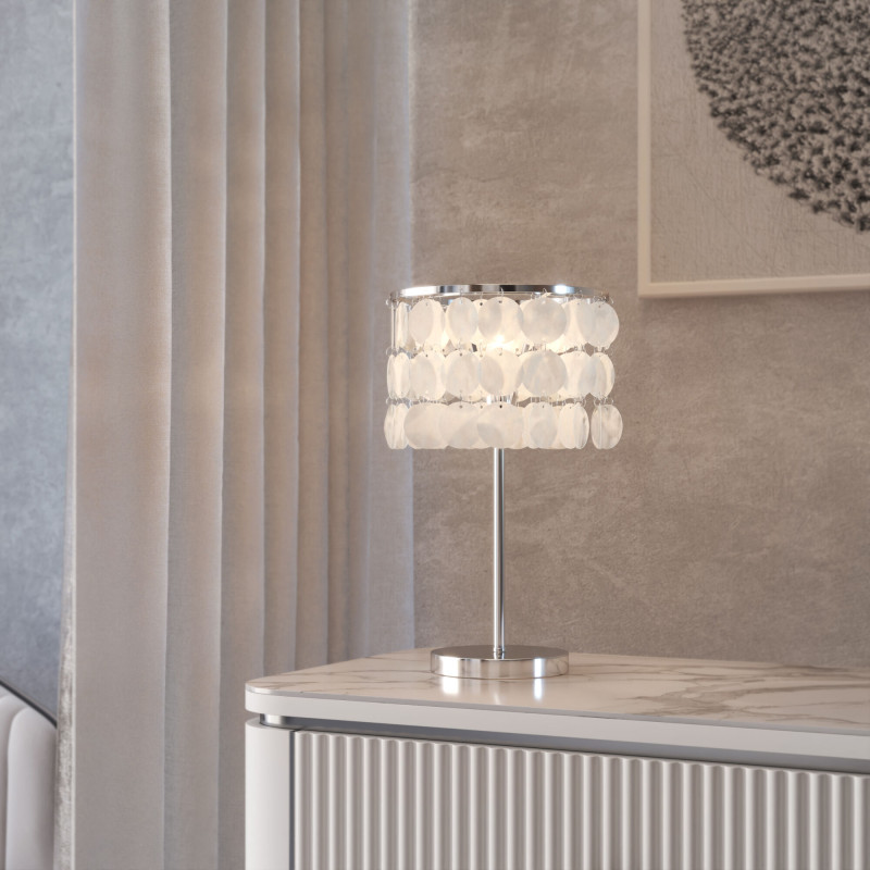 Настольная лампа Eurosvet 208101 хром/перламутр