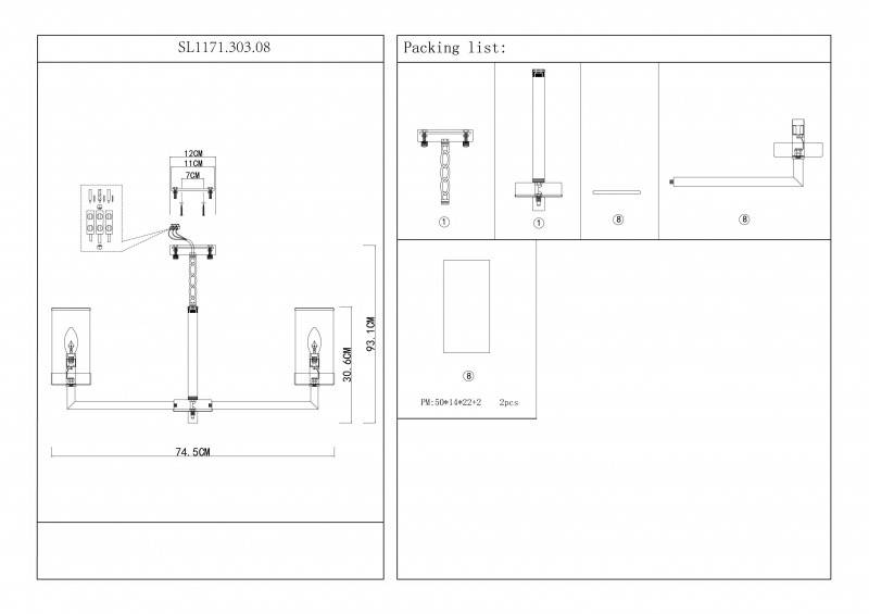 Подвесная люстра ST-Luce SL1171.303.08