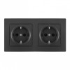 Розетка Arte Milano SET06-2-40-1x2 black