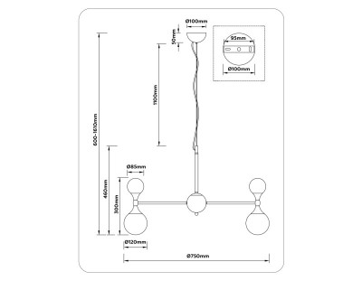 Подвесная люстра Ambrella Light LH51051
