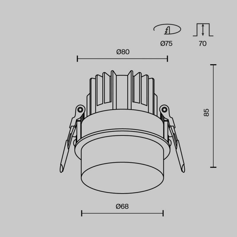 Встраиваемый светильник Maytoni Technical DL065-12W4K-W