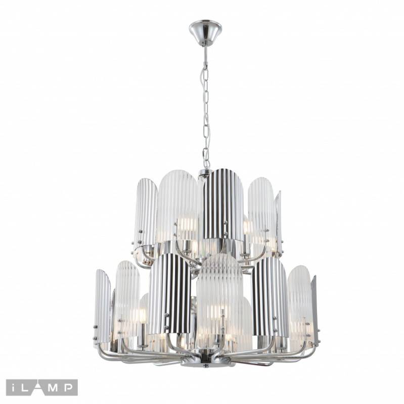 Подвесная люстра iLamp 15571-12 CR+MULT