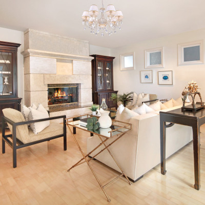 Подвесная люстра Eurosvet 3637/7 белый с золотом/прозрачный хрусталь Strotsk