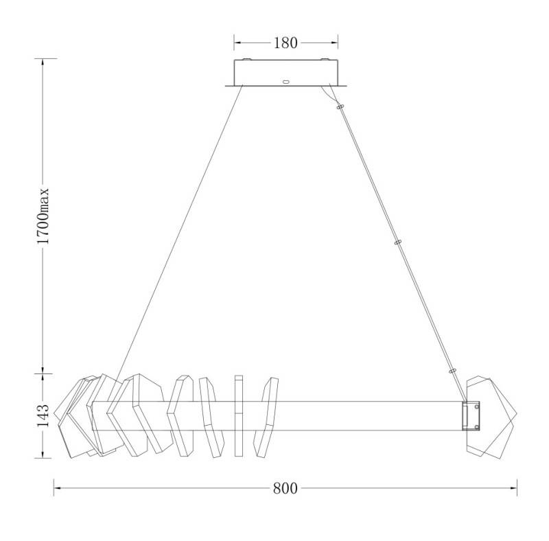 Подвесная люстра Fluorite FL1177-8P