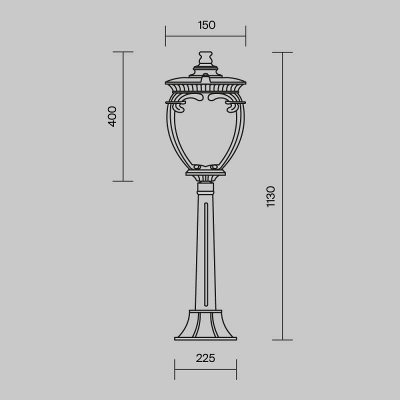 Садово-парковый светильник Maytoni O414FL-01GB1