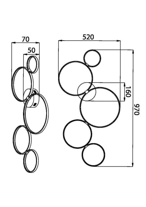 Накладная люстра Maytoni MOD448CL-L40WK