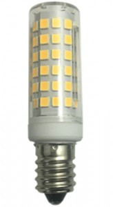 Лампа светодиодная SMD ECOLA E14, 10W, 220V, T25, прозрачная пластиковая, 4000К